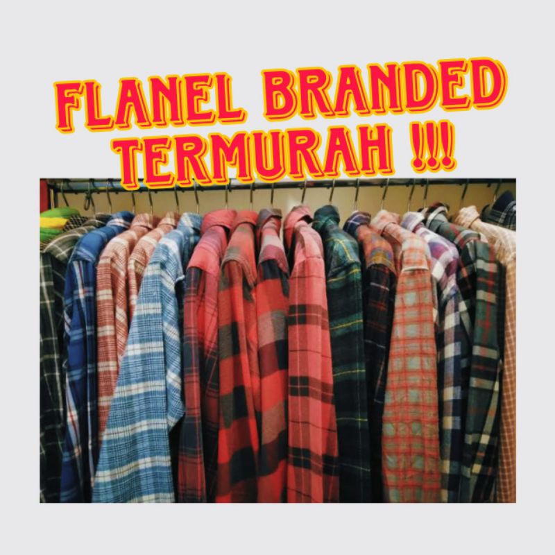 KEMEJA FLANEL SECOND BRAND ORIGINAL