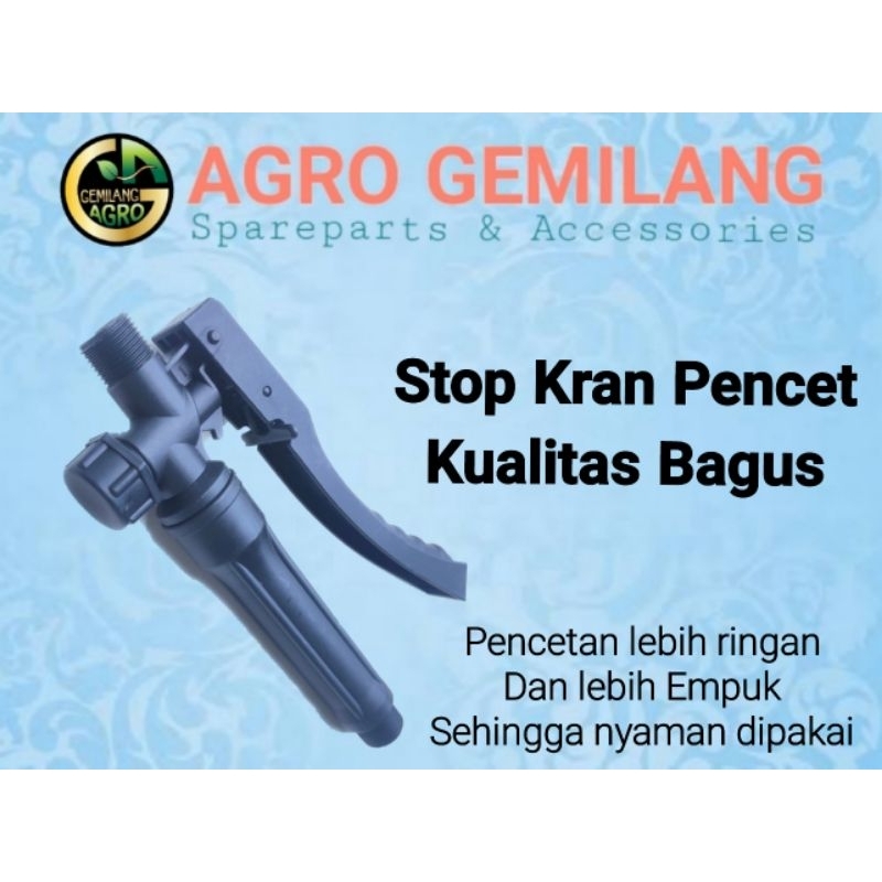 Triger handle stop kran pencet sprayer elektrik tangki semprot battery bagus