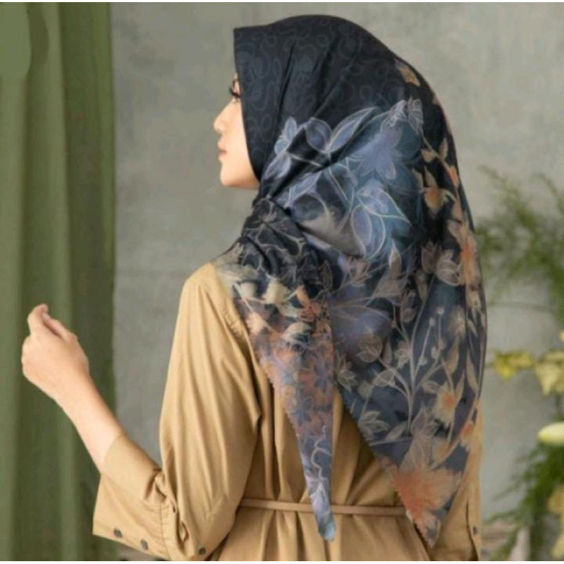 HIJAB VOAL SEGIEMPAT MOTIF PREMIUM TERBARU HARGA MURAH IJO TUA GRATIS ONGKIR