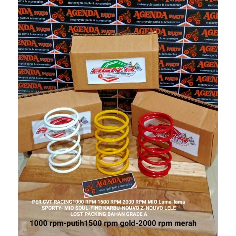 PER CVT RACING1000 RPM 1500 RPM 2000 RPM MIO Lama-lama SPORTY- MIO SOUL-FINO KARBU-NOUVO Z-NOUVO LELELOST PACKING BAHAN GRADE A(PER CVT AJA)