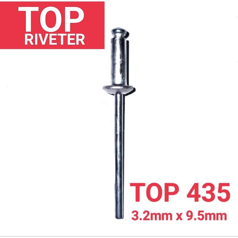 Paku Rivet TOP RIVETER 435 size 3.2mm x 9.5mm