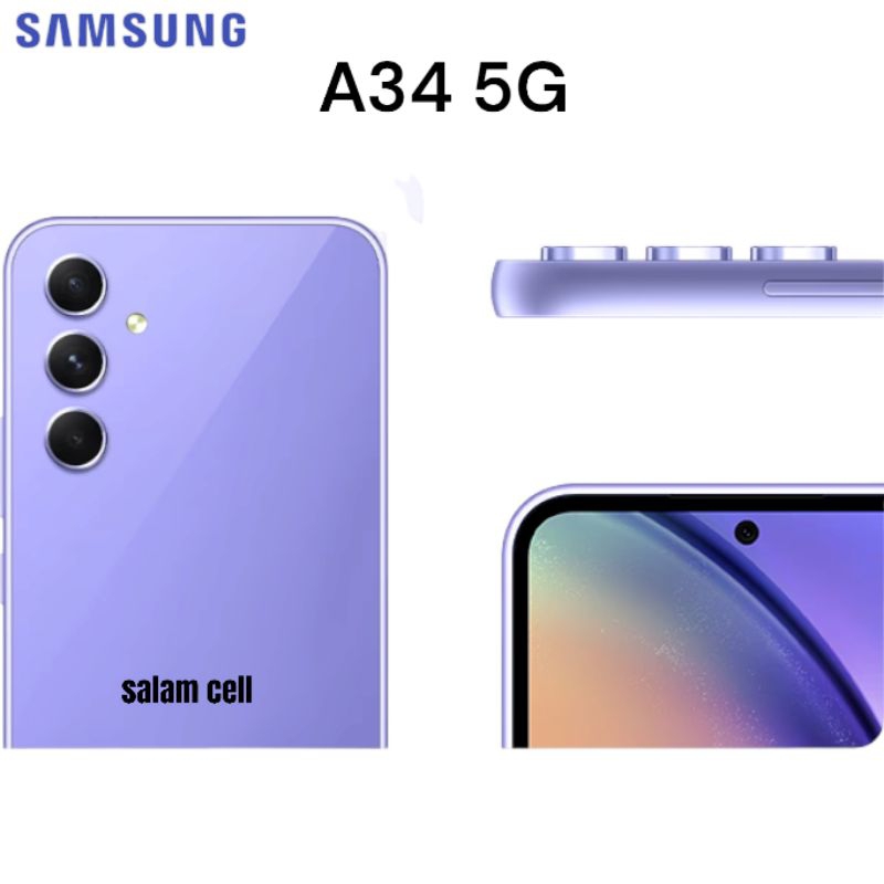 Samsung Galaxy A34 5G NFC Ram 8+8/256GB Original Galaxy A34 5G Garansi Resmi