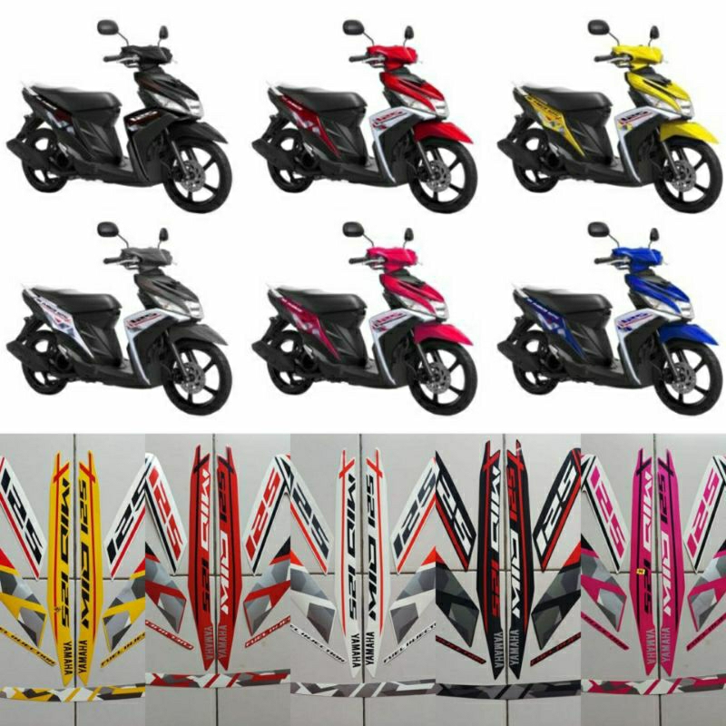 (Bisa COD) Sticker Striping mio m3 2016 stiker yamaha mio m3 125 fi sticker ori full set/body motor 