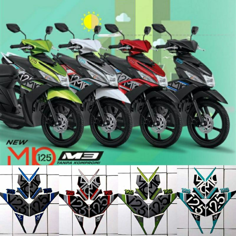 Sticker mio m3 thn 2017 Striping ori mio m3 full body stiker motor mio