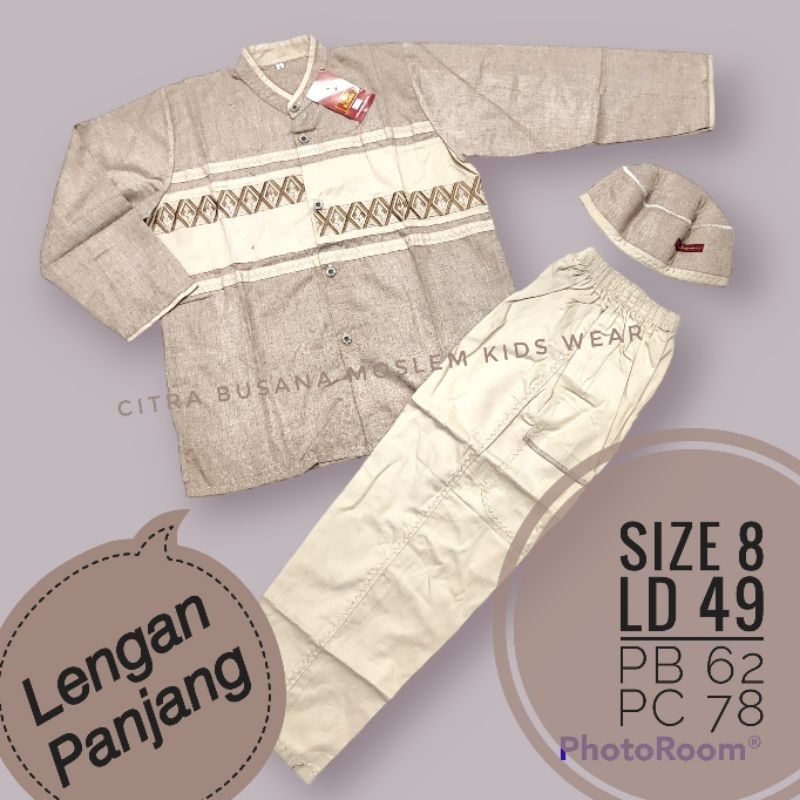 Koko anak citra busana,baju muslim anak laki-laki,koko anak lengan panjang,setelan koko anak laki-la