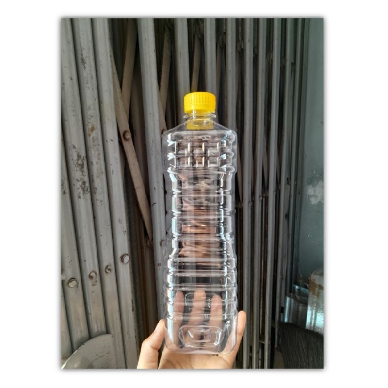 Botol Minyak 1 liter kotak Long Neck/ Botol plastik kotak 1000ml/ Botol minyak