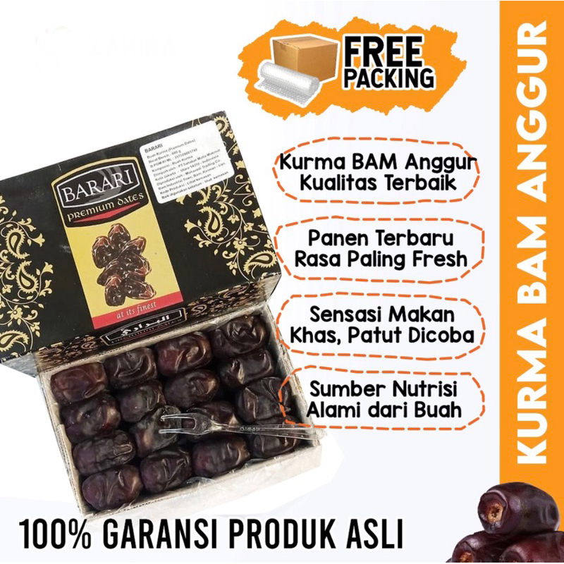 

Kurma BAM BARARI Premium BLACK DIAMOND DAGING TEBAL DAN EMPUK