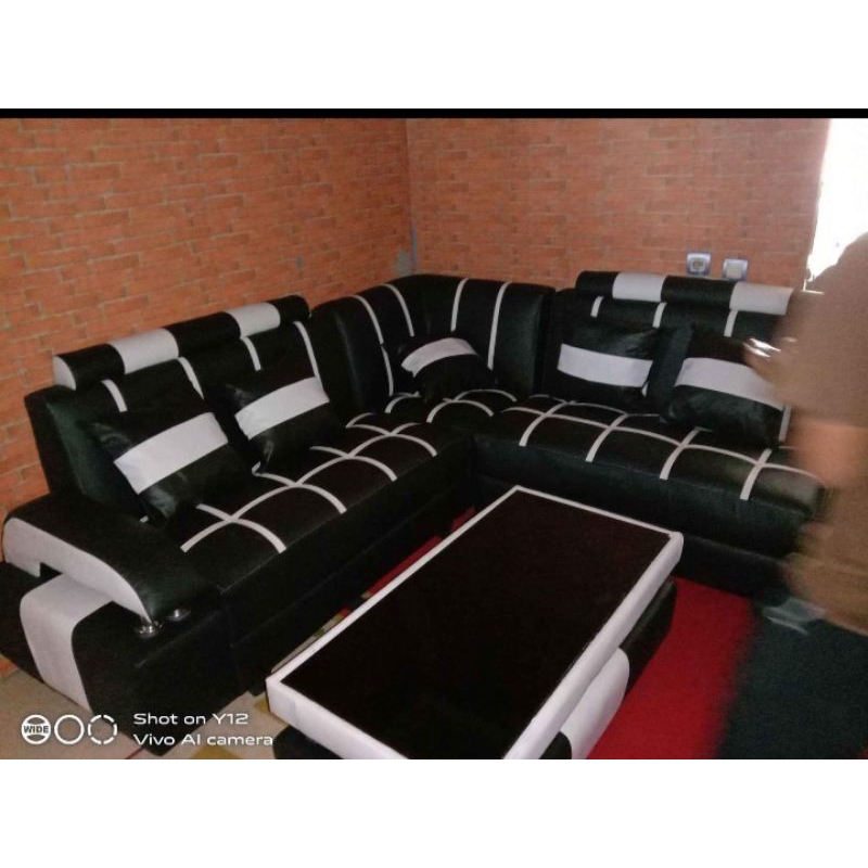 kursi tamu sofa L minimalis mewah