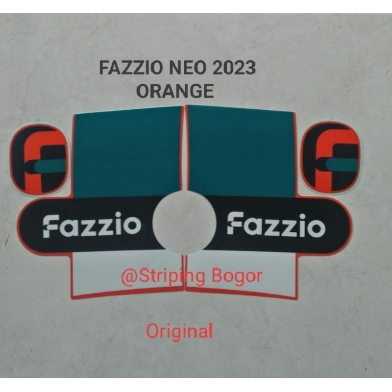 Stiker Striping Motor Yamaha Fazzio Neo 2023 Orange ORI