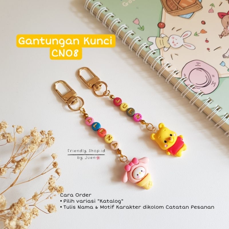 Gantungan Kunci Nama Clay CN08 / Gantungan Tas / Gantungan Aksesories / Keychain / Bag charm