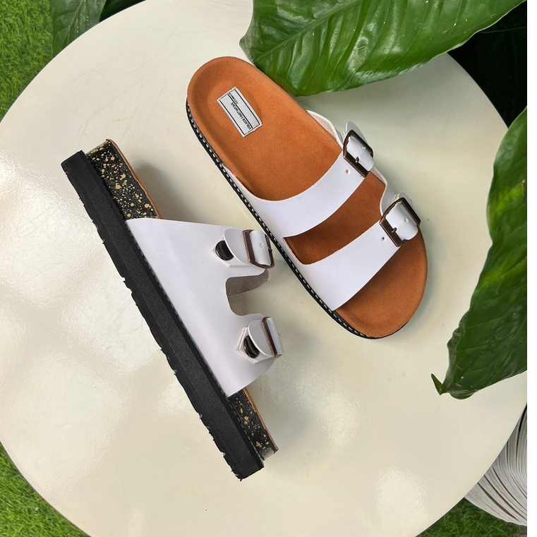 Sandal kasual pria/wanita volkerfootwear asska putih