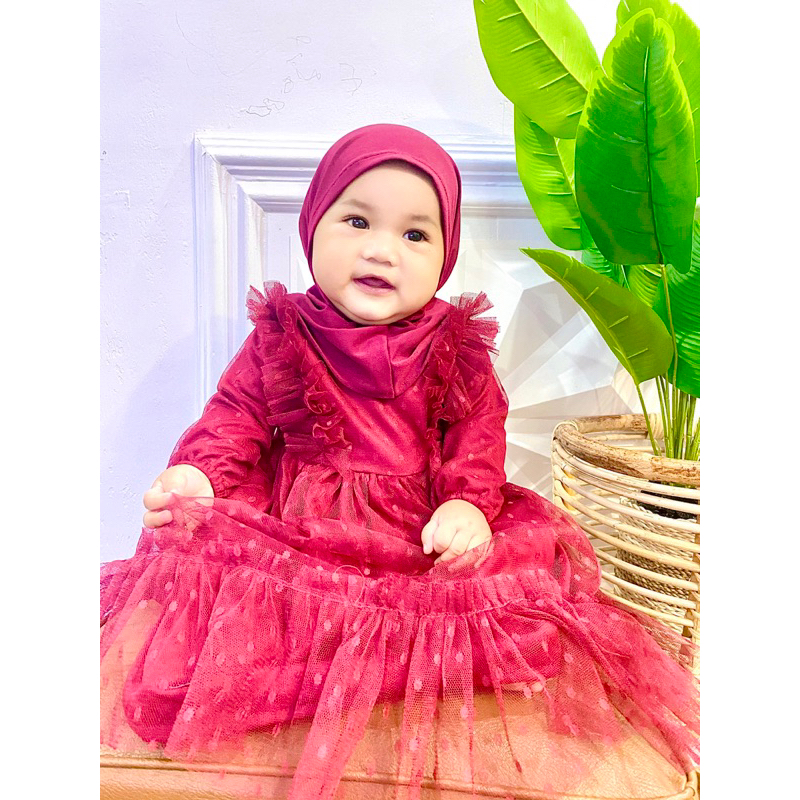 Siera GAMIS BAYI ANAK DRESS cewek perempuan dress muslim anak perempuan 1 2 3 tahun