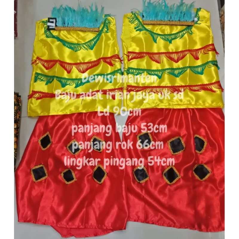 Baju irian jaya anak / sepasang baju anak adat irian jaya