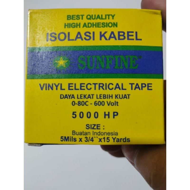 Isolasi Kabel Listrik Hitam Sunfine, Selotip Kabel Listrik Hitam