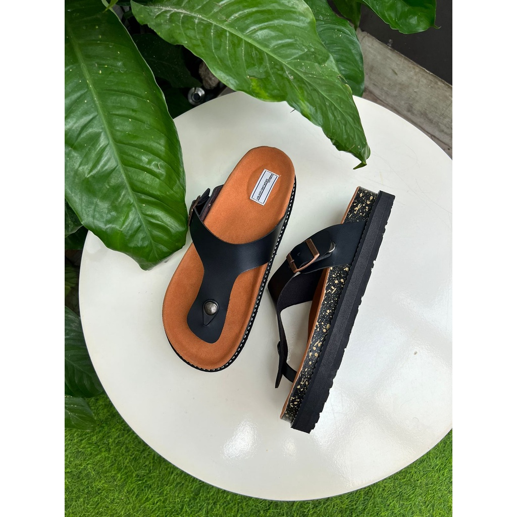 Sandal kasual pria/wanita volkerfootwear shaka black