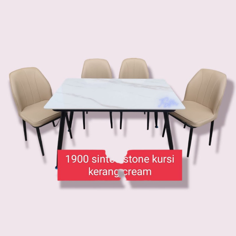 Meja Makan Granit set 4 Kursi Makan - Meja Makan Murah set 4Kursi - Meja Kafe Murah - Medan
