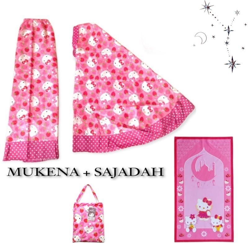 SET SAJADAH MUKENA ANAK KARAKTER/SET SAJADAH MUKENA ANAK (SUDAH +TAS )/SET SAJADAH MUKENA ANAK 1-6TH