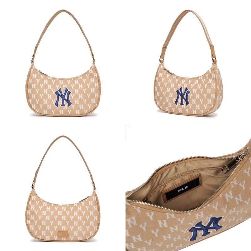 Tas MLB NY Monogram jacquard Hobo Bag 100% Original