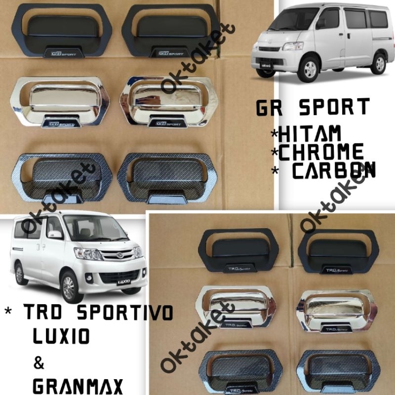 pakwt outer handle depan  granmax luxio Grand max TRD Gr Sport Hitam dop Chrome Carbon