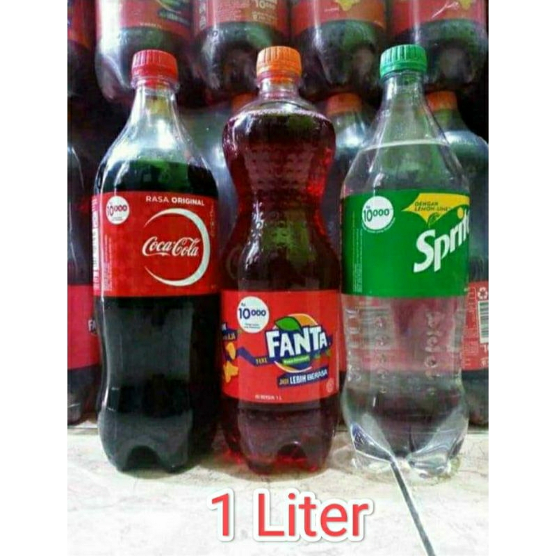 

Sprite, Coca Cola, Fanta 1 Liter (1 Krat : 12 Botol)