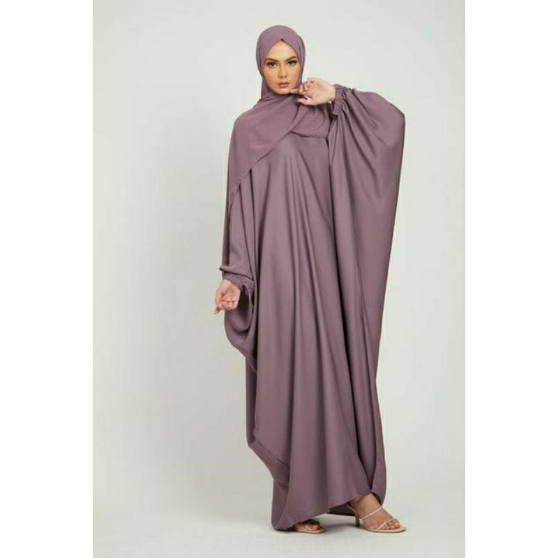 abaya nounes silk maxmara dress gamis jumbo oversize -SM357