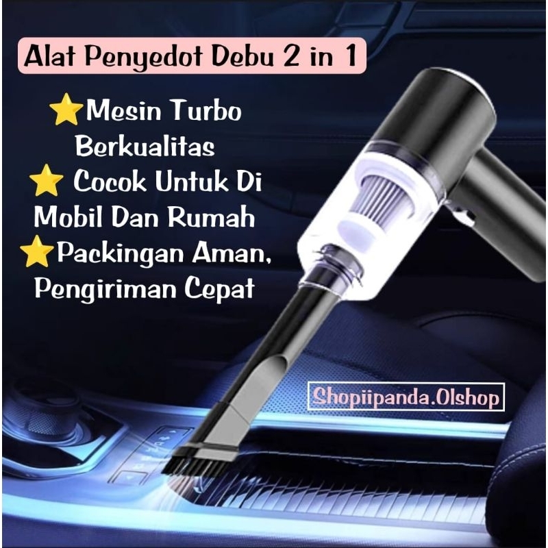 Vacuum Cleaner Wireless Portable Mini-Vakuum Penghisap Debu Mobil, Meja, Rumah Dapat Dicas⭐ShopiPanda.olshop⭐