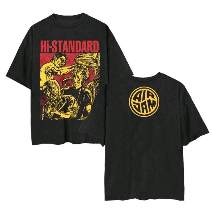 Hi-Standard Japan Punk Rock Band Legend Air Jam Tour T-shirt/Kaos Band Japan Punk Rock Hi-Standard A