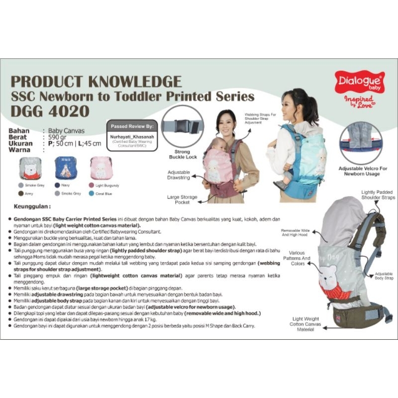 Dialogue Baby Gendongan SSC Printed Series