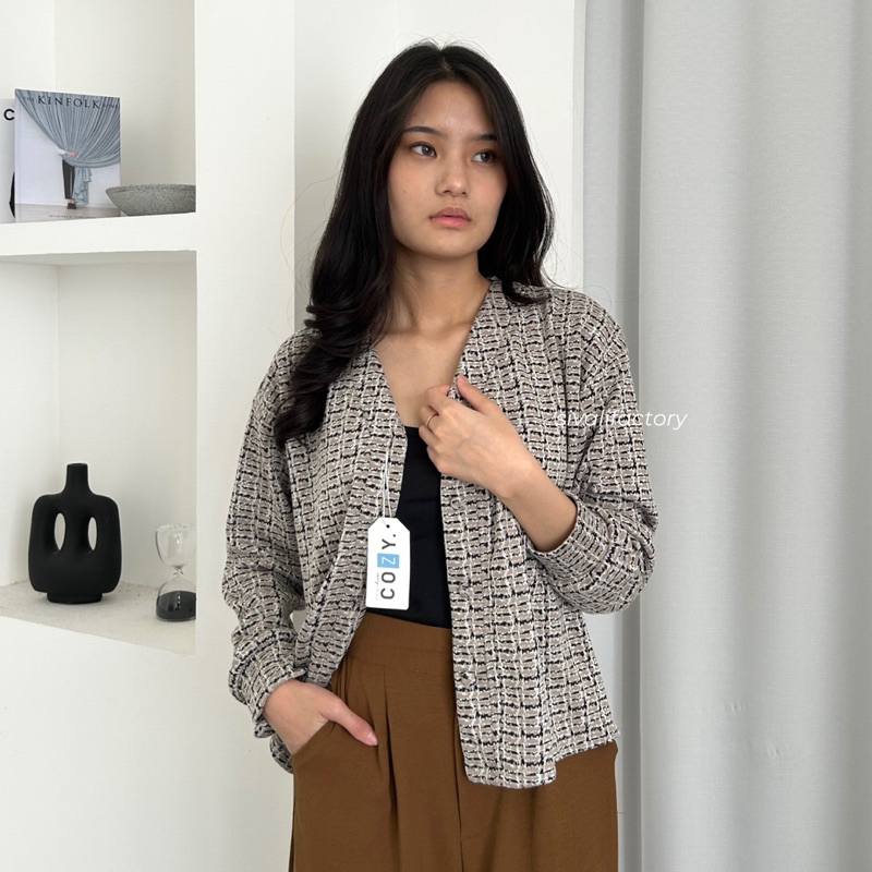 SIVALI Zoa Top || Cardigan Outer Atasan Wanita Blouse Korean Look