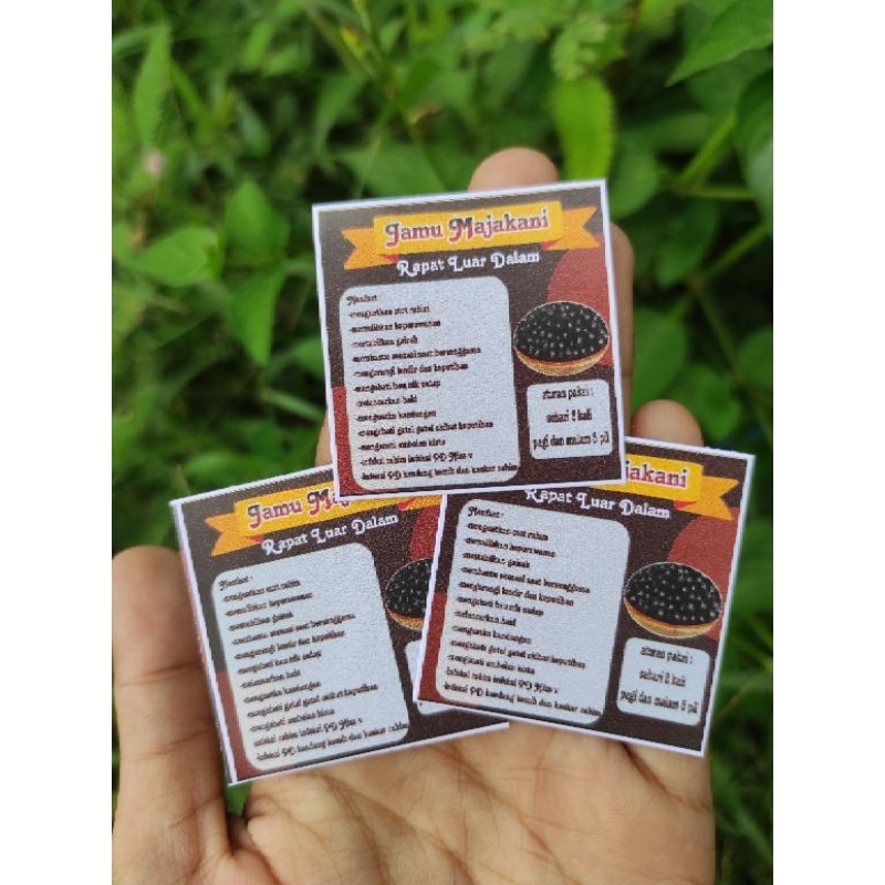 

STIKER/LEBEL JAMU pinang /dll bisa reques +DESAIN