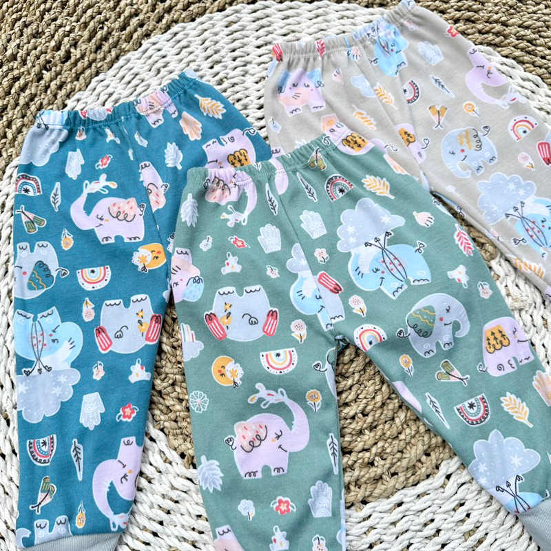 3 PCS Celana Bayi Panjang Celana Bayi Baru Lahir Celana bayi Newborn Celana Bayi Fullprint SNI DNW BABY