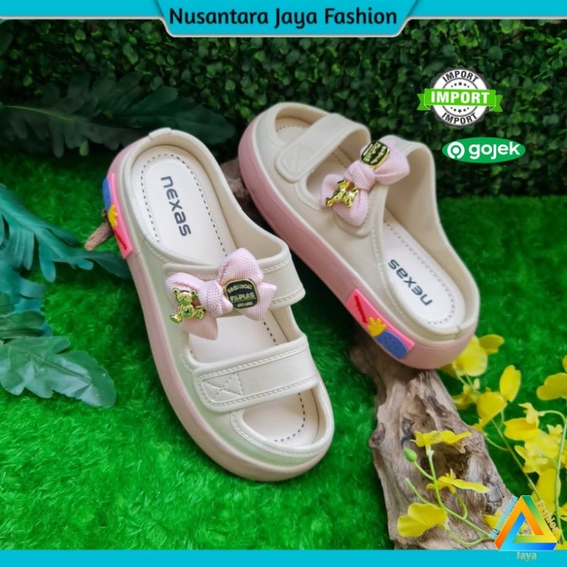 NUSANTARA Sandal Jelly Wanita Wedges Terlaris 029