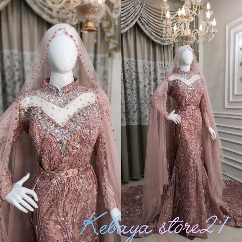 GAUN PENGANTIN  SLIM DRESS PAYET RONCE-RONCE BEREKOR//GAUN MODREN | GAUN PAYET BUNGA 3D | BAJU WEDDING MEWAH | BAJU PENGANTIN TERBARU