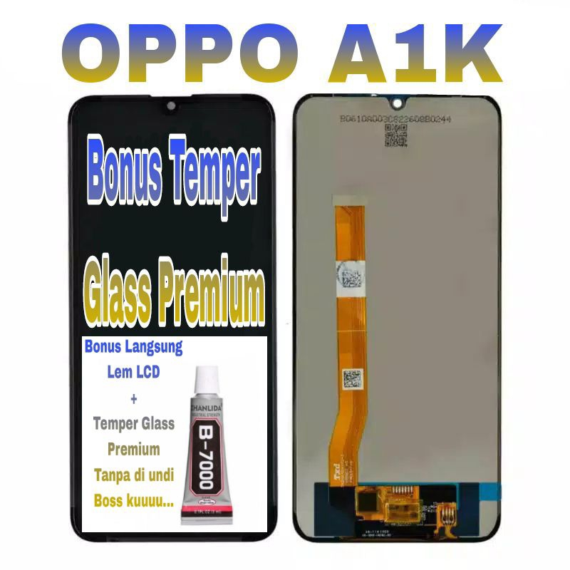 LCD OPPO A1K Black + Touchscreen Fullset Komplit