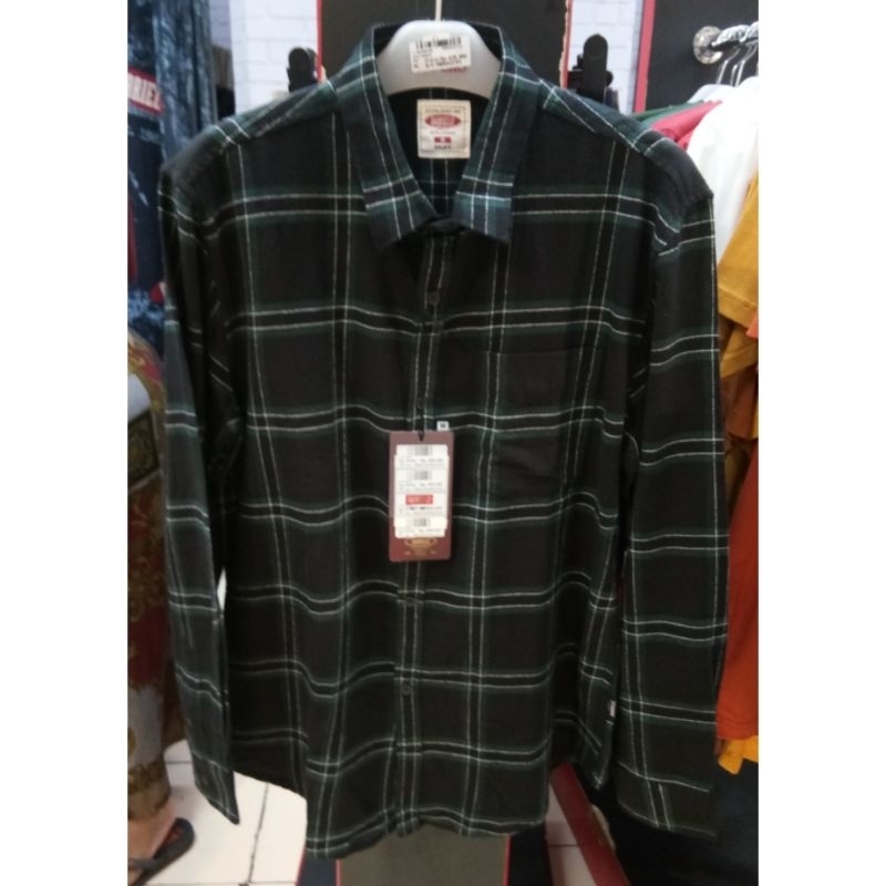 Gabrielle jeans original mens BBAC152M0123M Kemeja panjang pria flanel regular fit