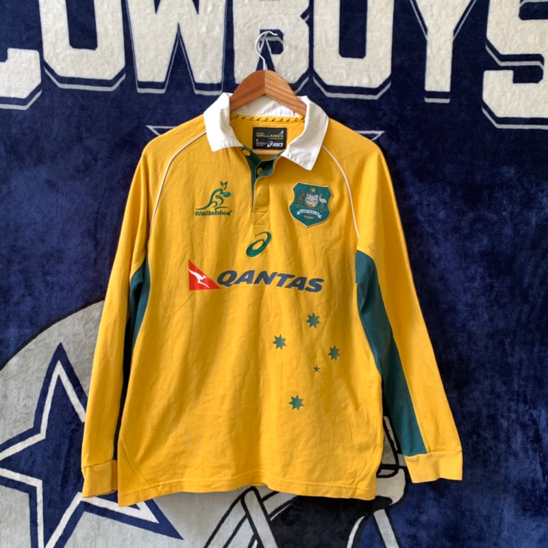 Polo longsleeve rugby asics wallabies