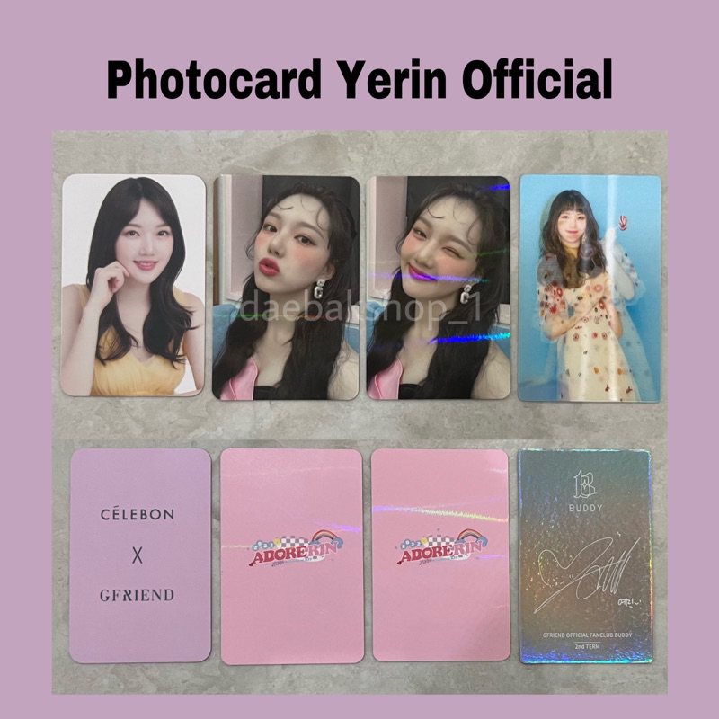 Photocard Yerin Season greetings adore rin welcome kit welkit 2022 membership kit memkit gfriend 201