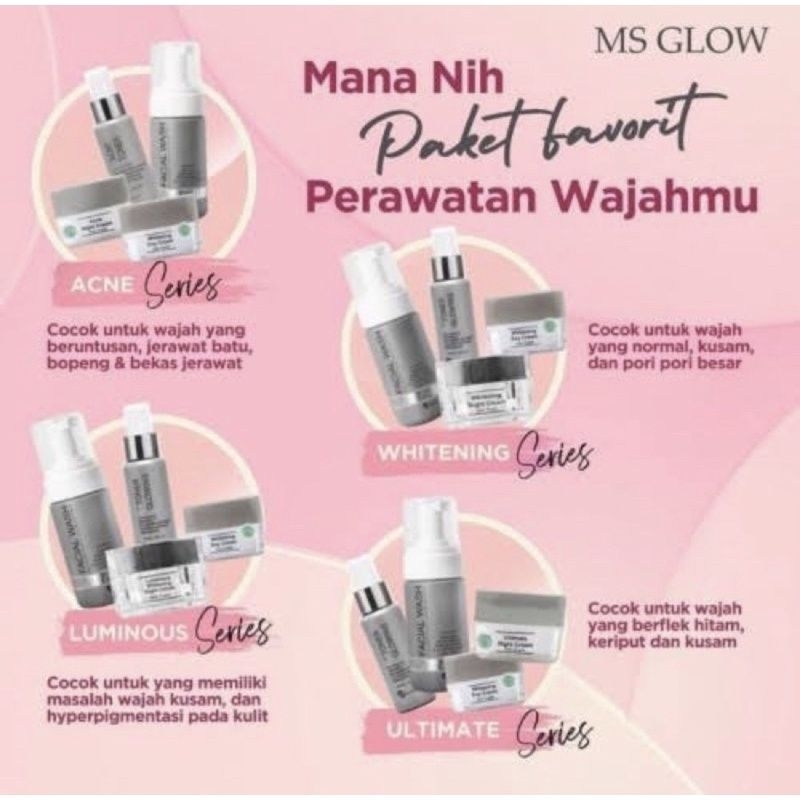 [TERMURAH] MS GLOW | PAKET WAJAH MS GLOW | MS GLOW WHITENING | MS GLOW ACNE | MS GLOW ULTIMATE | MS 