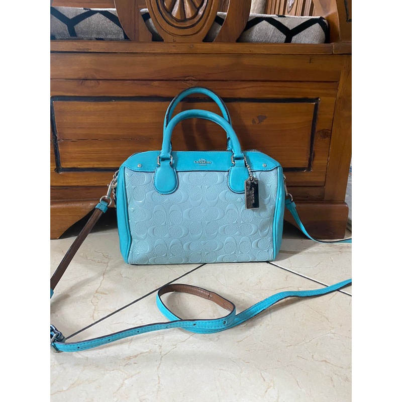 coach mini bennet blue preloved auth tas