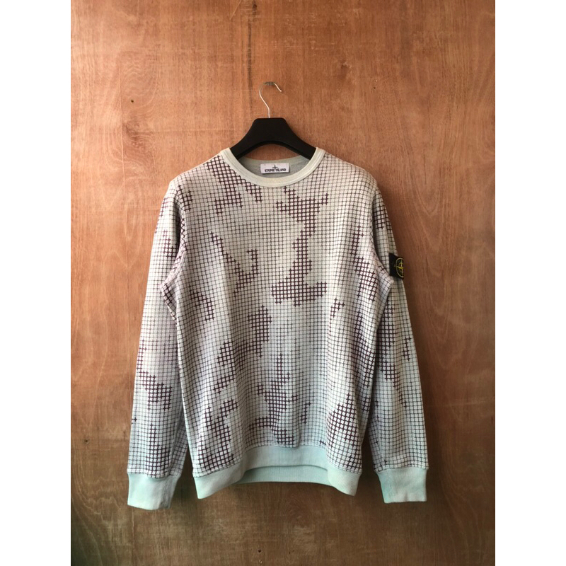 Stone Island Grid Camo White