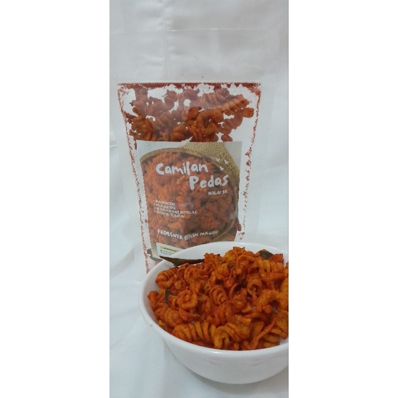 

MAKARONI SPIRAL PEDAS - MAKARONI SPIRAL KRIUK - MAKAROJI SPIRAL KEMASAN 100gr