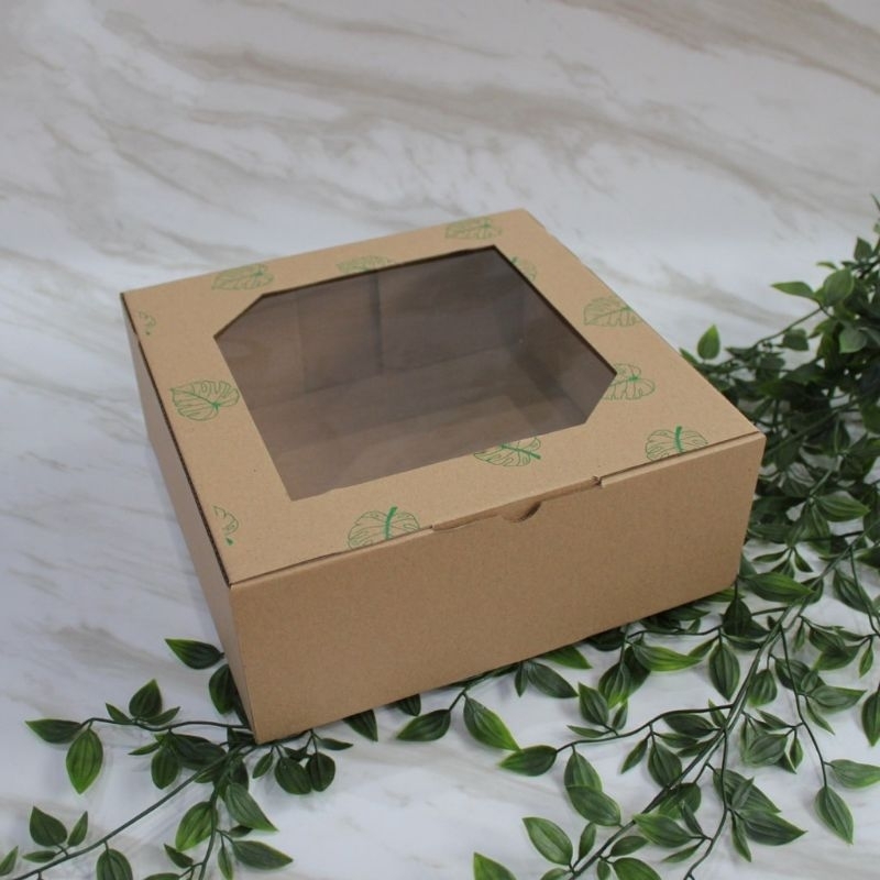 BOX KUE DAN PUDING SIZE 25.5X25X10 CM