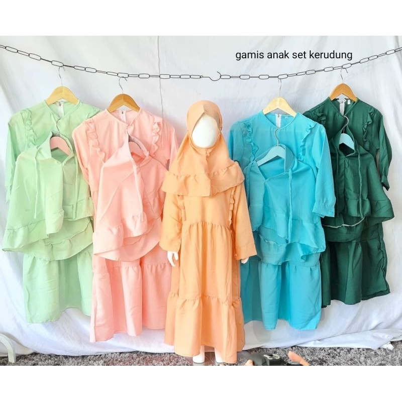 gamis anak set hijab