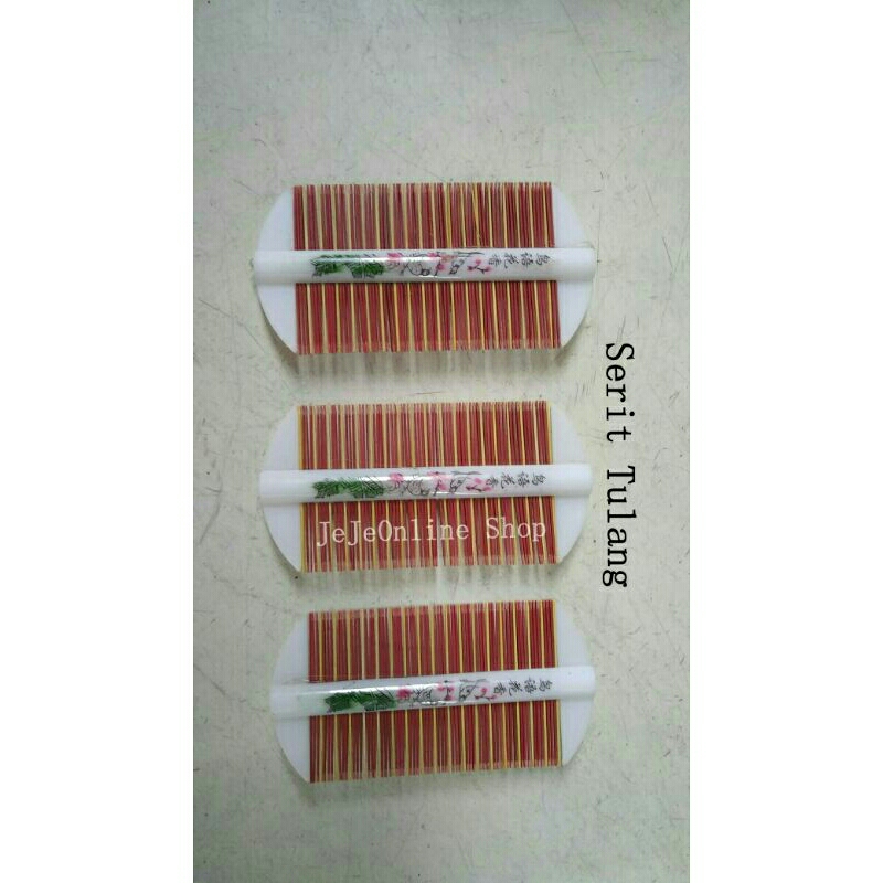 " JEJEONLINE " SISIR SERIT TULANG BAMBU IMPORT/SERIT KUTU/SERIT KAYU/SISIR KUTU RAMBUT