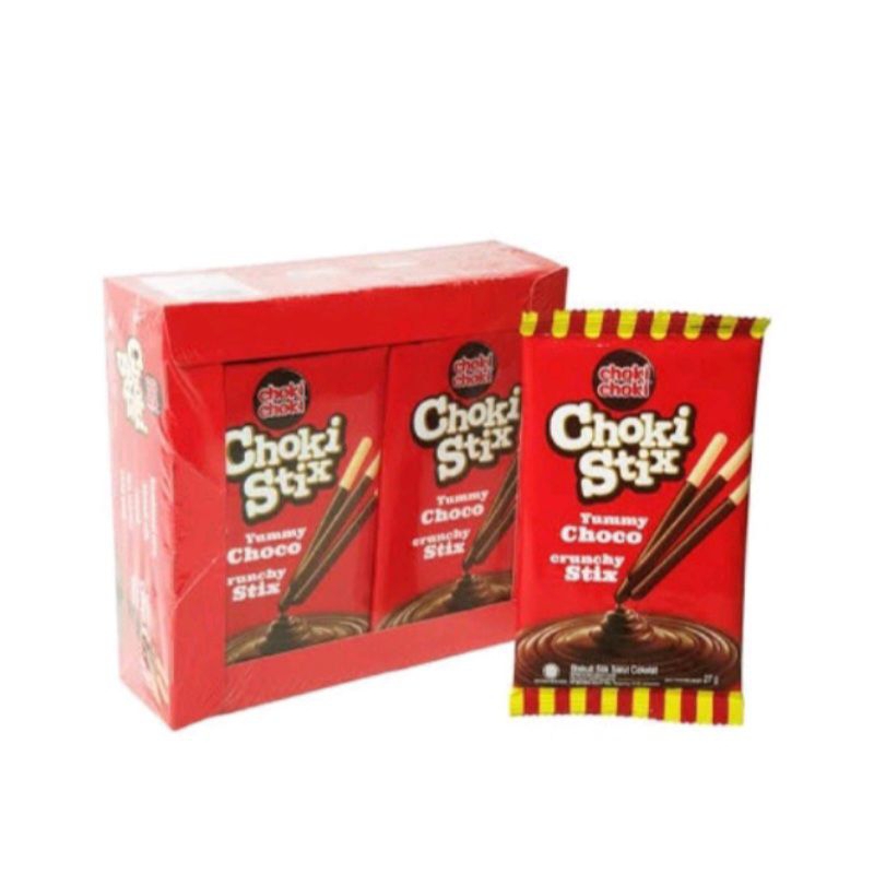 

Choki Stik 27Gr 1Pak Isi 12Pcs - Biskuit Coklat