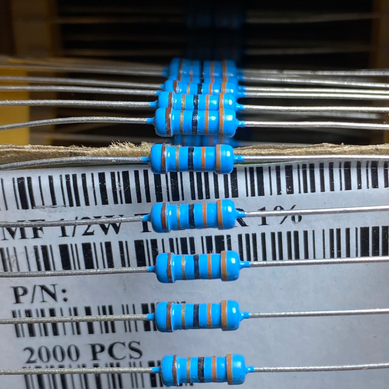 x10 resistor 33ohm 33r 1/2 watt metal film taiwan kaki tembaga