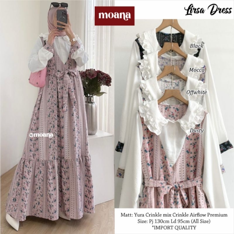 LIRSA DRESS YURA CRINCLE PREMIUM