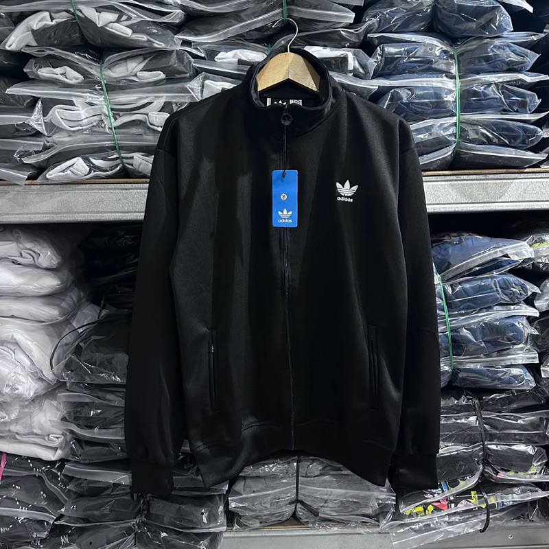 jaket tracktop pria wanita adidas logo pull tag + lebal - jaket tracktop adidas