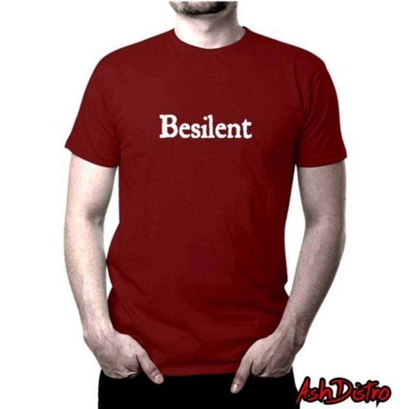 Baju kaos distro murah / kaos distro simpel keren / kaos tulisan besilent