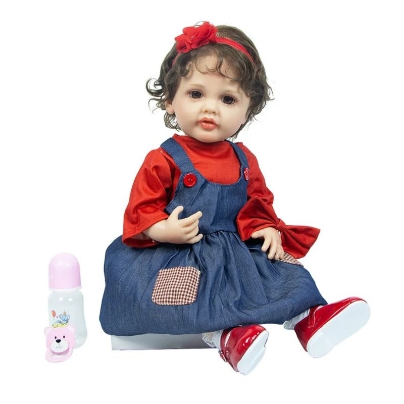 (Ready Stok) BONEKA REBORN BABY GIRL FULL SILIKON BISA MANDI 55CM DOLL